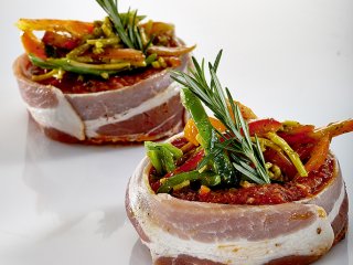 Grillbøf mexicomarineret med bacon