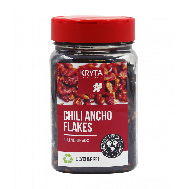 Chili ancho flakes 130gr. dåse 6 stk. Krydderier i dåser Kryta A